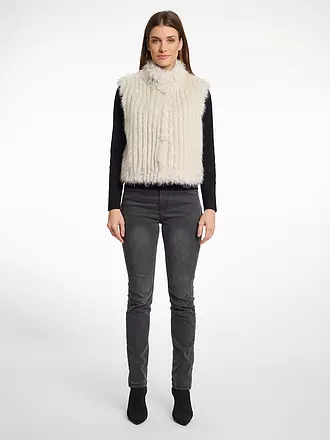 RINO&PELLE | Gilet in Felloptik DAVA | creme