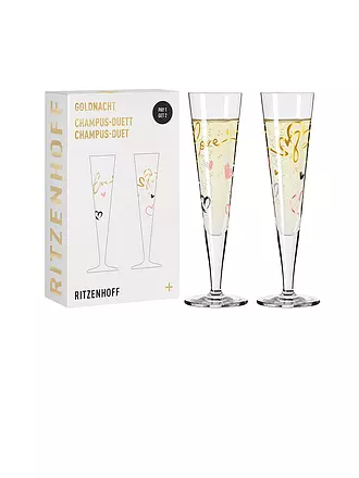 RITZENHOFF | Champagnerglas Set 2er GOLDNACHT | gold