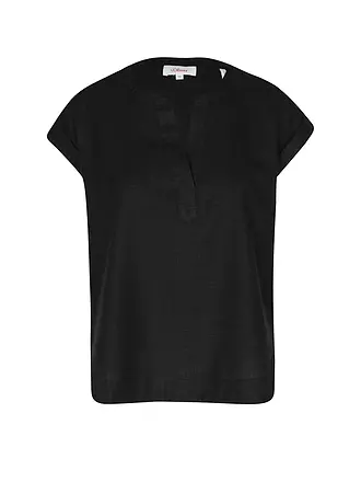 S.OLIVER | Blusenshirt | schwarz