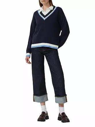 S.OLIVER | Jeans 7/8 Wide Leg | dunkelblau