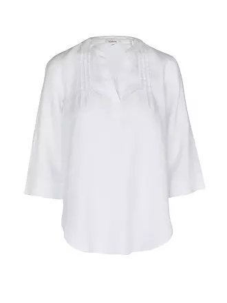 S.OLIVER | Leinenbluse | weiss