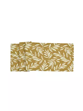 SANDER | Tischläufer LEAVES 40x100 Khaki | camel