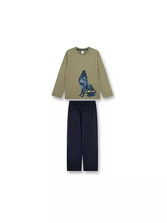 SANETTA | Jungen Pyjama | olive