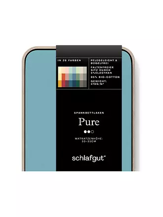 SCHLAFGUT | Jersey Spannleintuch PURE 140x200cm Blue Light L | mint