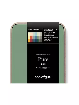 SCHLAFGUT | Jersey Spannleintuch PURE 140x200cm Green Mid L | hellblau