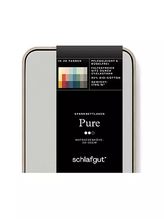 SCHLAFGUT | Jersey Spannleintuch PURE 140x200cm Petrol Mid L | hellgrau