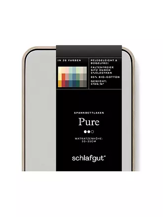 SCHLAFGUT | Jersey Spannleintuch PURE 180x200cm Grey Light XL | grün