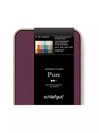 SCHLAFGUT | Jersey Spannleintuch PURE 180x200cm Purple Deep XL | grün