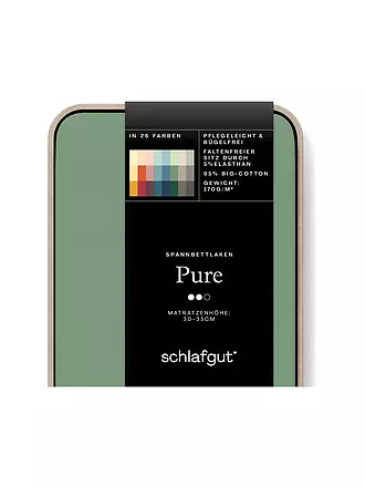 SCHLAFGUT | Jersey Spannleintuch PURE 180x200cm Yellow Light XL | grün