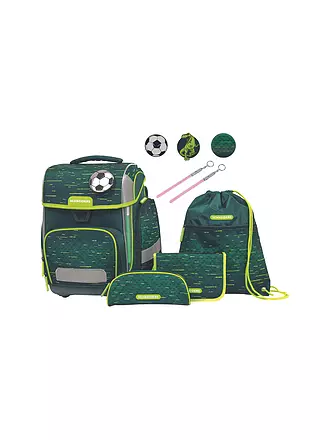 SCHNEIDERS | Schultaschen Set Ergolite 9tlg  Green Soccer | bunt