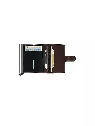 SECRID | Geldbörse - Miniwallet Original Mini Dark Brown | hellblau