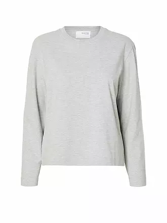 SELECTED FEMME | Langarmshirt SLFESSENTIAL | hellgrau