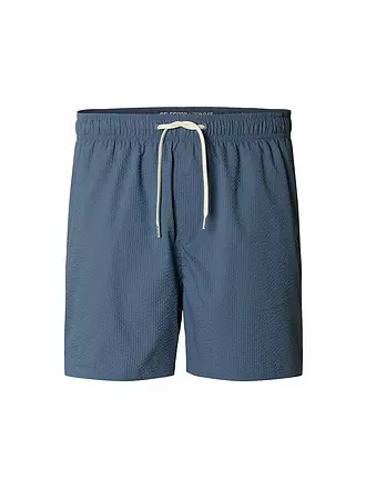 SELECTED | Badeshorts SLHCOOPER-SEERSUCKER | blau