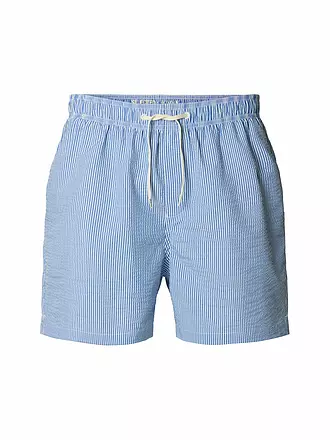 SELECTED | Badeshorts SLHCOOPER-SEERSUCKER | blau