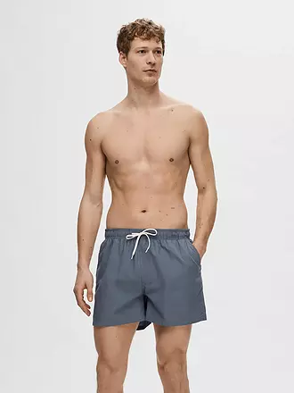 SELECTED | Badeshorts SLHCOOPER-SEERSUCKER | blau
