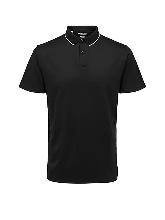 SELECTED | Poloshirt SLHLEROY COOLMAX | schwarz