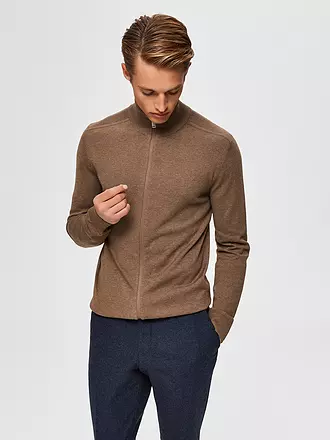 SELECTED | Strickjacke | braun