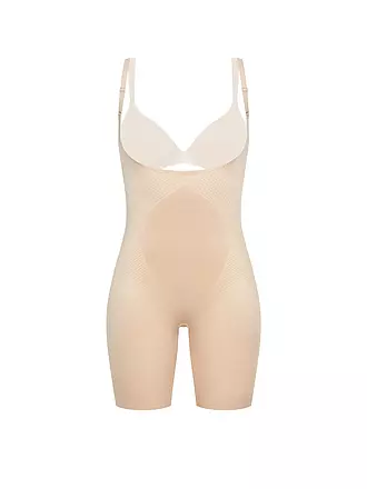 SPANX | Thinstincts® 2.0 Open-Bust Mid-Thigh Bodysuit Soft Nude | schwarz
