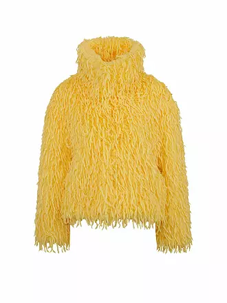 SPORTALM | Jacke in Felloptik | gelb