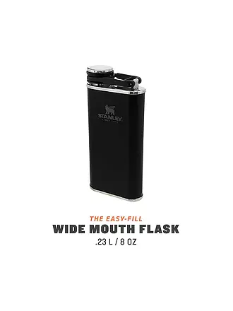 STANLEY | Flachmann Classic Flask 0,23l Schwarz | orange