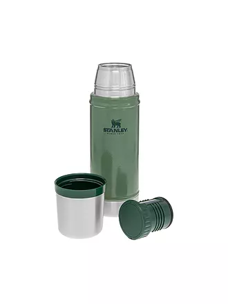 STANLEY | Isolierflasche - Thermosflasche CLASSIC VACUUM BOTTLE 0,47l Green | schwarz