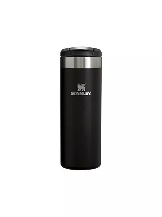 STANLEY | Isoliertrinkbecher AEROLIGHT TRANSIT MUG HAMMERTONE 0,47l Black 2.0 | hellblau