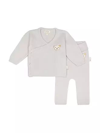 STEIFF | Baby Set Strickjacke und Strickhose 2 teilig | hellgrau