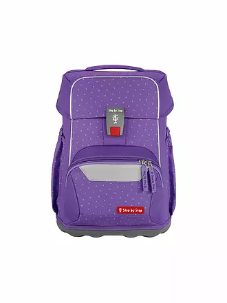 STEP BY STEP | Schultaschen Set 4tlg BASIS Anthrazit Triangles | lila