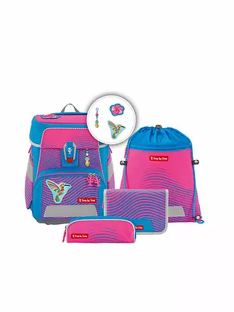 STEP BY STEP | Schultaschen Set 5tlg SPACE Neon Race Chuck | pink