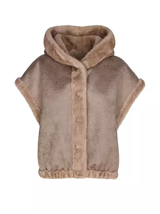 STUDIO AR | Wendejacke in Felloptik MINK | grau