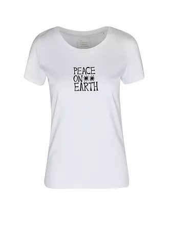 STUDIO JFK | T-Shirt PEACE ON EARTH | weiß