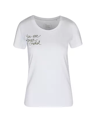 STUDIO JFK | T-Shirt YOU ARE PURE GOLD | weiß