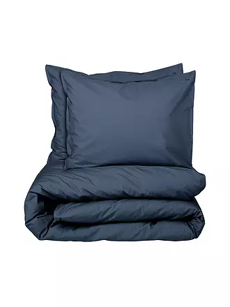 SUITE702 | Perkal Bettwäsche 70x90cm/140x200cm Navy Blue | hellgrau