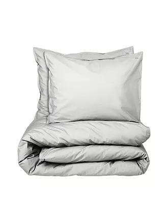 SUITE702 | Perkal Bettwäsche 70x90cm/140x200cm White | hellgrau