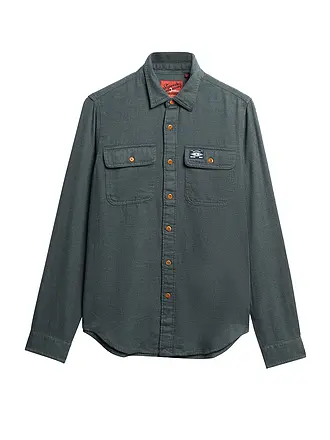 SUPERDRY | Flanellhemd | grün