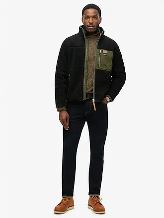SUPERDRY | Fleecejacke | schwarz