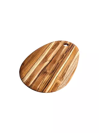 TEAKHAUS | Schneidebrett ELEGANT oval 41x27cm Teakholz | braun