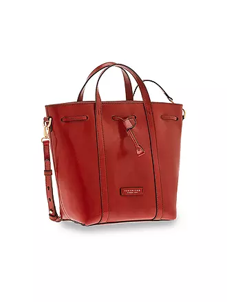 THE BRIDGE | Ledertasche - Bucket Bag Vittoria | rot