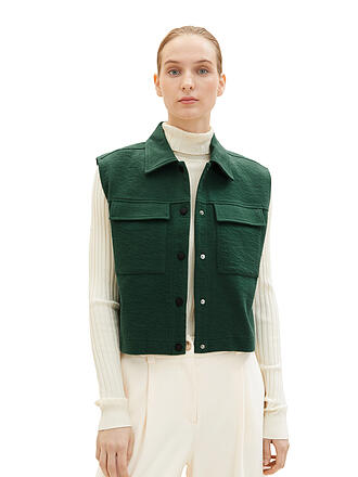 TOM TAILOR | Gilet | dunkelgrün
