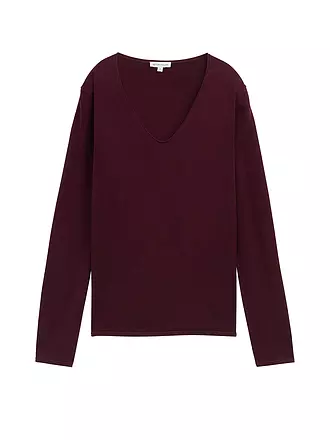 TOM TAILOR | Pullover | dunkelrot