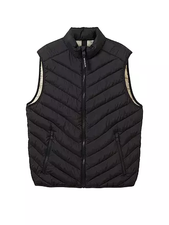 TOM TAILOR | Steppgilet | schwarz