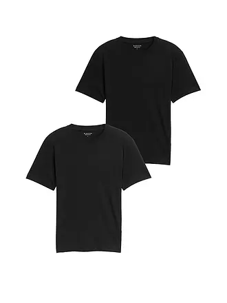 TOM TAILOR | T-Shirt 2er Pkg. | schwarz