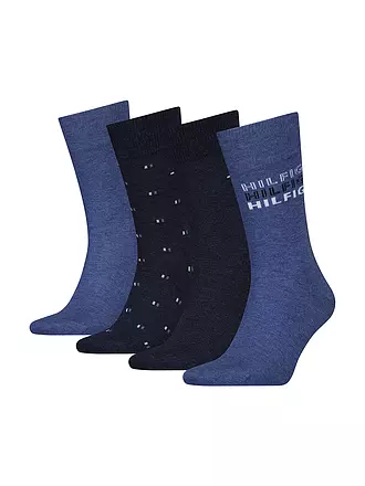 TOMMY HILFIGER | Geschenkbox Socken 4-er Pkg. black | blau