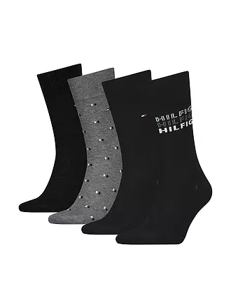 TOMMY HILFIGER | Geschenkbox Socken 4-er Pkg. black | dunkelblau