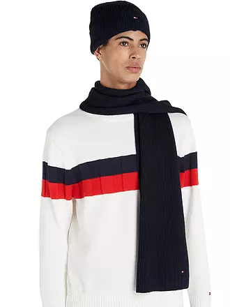 TOMMY HILFIGER | Geschenkset Mütze und Schal | schwarz