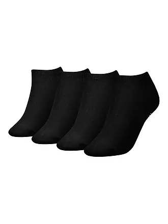 TOMMY HILFIGER | Sneaker Socken 4er Pkg. Black | schwarz