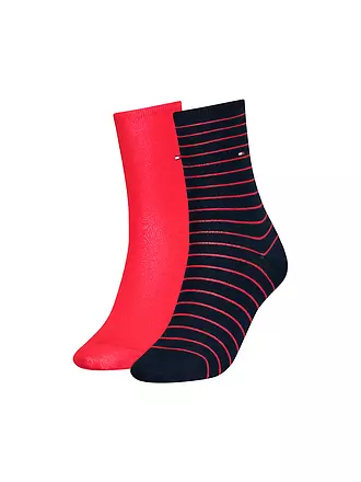 TOMMY HILFIGER | Socken 2er Pkg black | rot