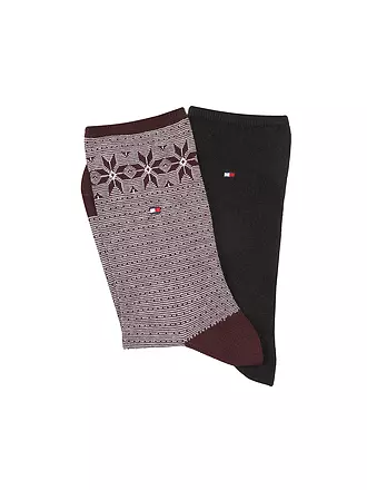 TOMMY HILFIGER | Socken 2er Pkg burgundy | dunkelblau