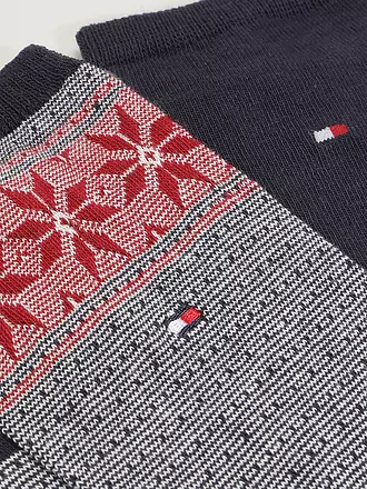 TOMMY HILFIGER | Socken 2er Pkg navy | dunkelrot