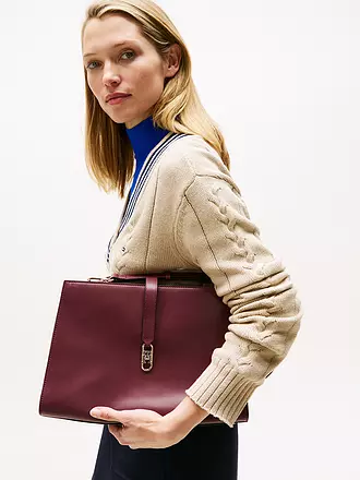 TOMMY HILFIGER | Tasche - Henkeltasche TH LIBRE Medium | dunkelrot